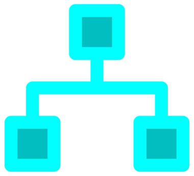 Şemanın basit ve minimalist vektör simgesi