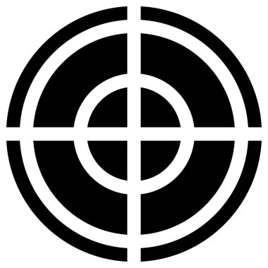 Beyazın üzerine basit ve minimalist vektör simgesi