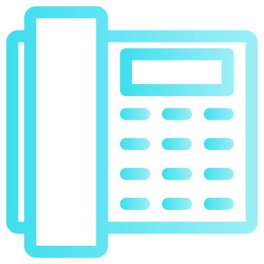 Hesap makinesi vektör simgesi. biçim iki renkli düz sembol, yumuşak mavi renkler, yuvarlak açılar, beyaz arkaplan