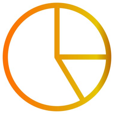 Pasta grafik vektör simgesi. iki renkli düz sembol, turuncu ve gri renkler, yuvarlak açılar, beyaz