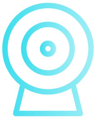 Film vektör simgesi. biçim iki renkli düz sembol, mavi ve gri renkler, yuvarlak açılar, beyaz arkaplan