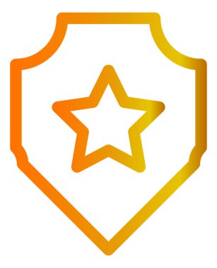 Bir yıldız simgesinin vektör illüstrasyonu