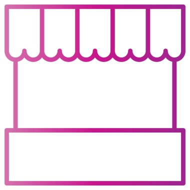 Beyaz arkaplanda dükkan simgesi