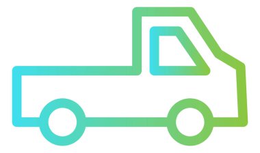 Beyaz arkaplanda van vektör simgesi