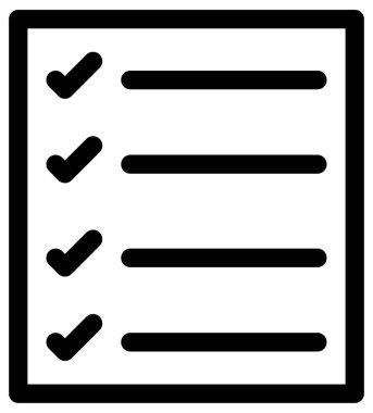 Kontrol listesi simgesi vektör illüstrasyonu