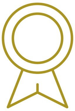 Sarı ve beyaz bir ikonun vektör illüstrasyonu