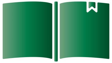 Beyaz üzerine izole edilmiş kitabın vektör simgesi