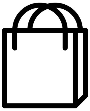 alışveriş poşeti vektör simgesi