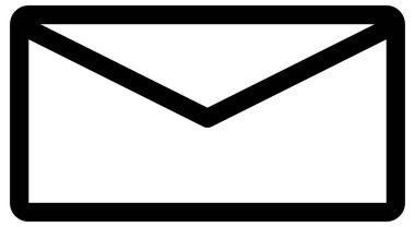 Posta simgesi ve vektör illüstrasyonlu zarf