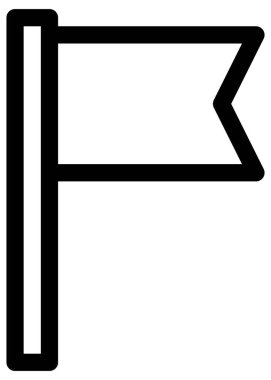 Beyazın üzerine basit ve minimalist vektör simgesi