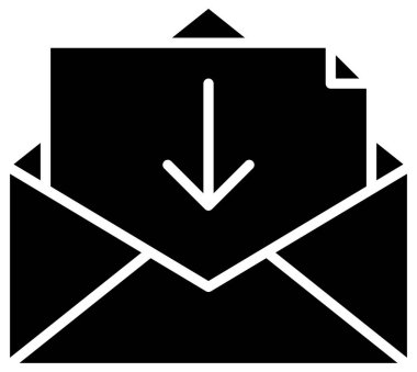 E- posta simgesi, vektör illüstrasyonu. düz tasarım biçimi