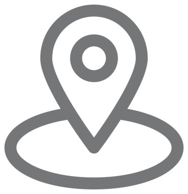  Harita işaretçisinin basit vektör simgesi