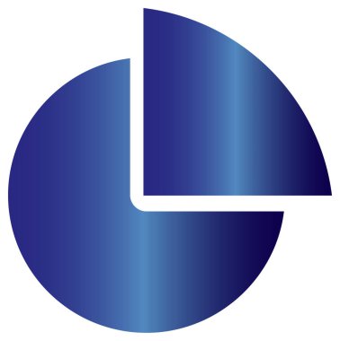 Pasta grafiği simgesi. vektör illüstrasyonu