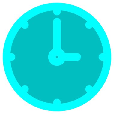 Saatin basit ve minimalist vektör simgesi