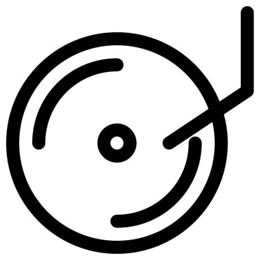 Beyaz arkaplanda basit ve minimalist eğlence vektörü simgesi