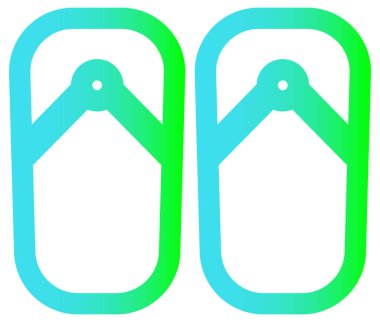 Yeşil terliklerin vektör çizimi