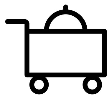 Alışveriş ve lojistik çizgisi vektör simgesi.