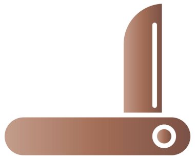 Beyazın üzerine basit ve minimalist vektör simgesi