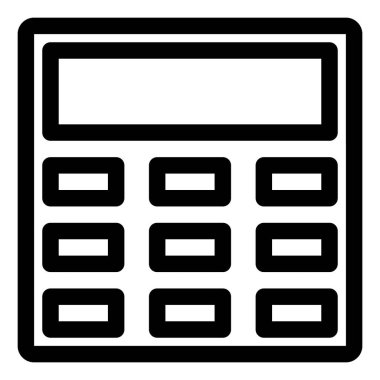 Beyaz arkaplanda hesap makinesi vektör simgesi