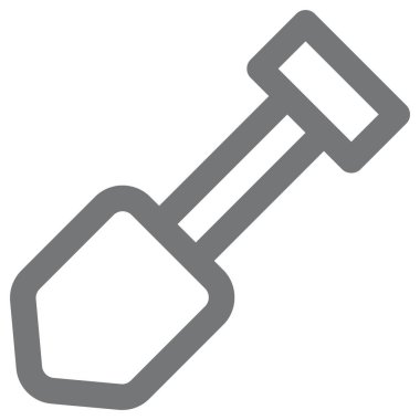  Küreğin basit vektör simgesi