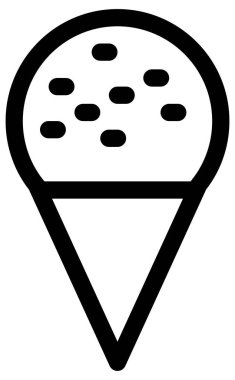 Dondurma ikonu. Vektör illüstrasyon biçimi bazı renk sürümlerinde düz ikonik bir semboldür..