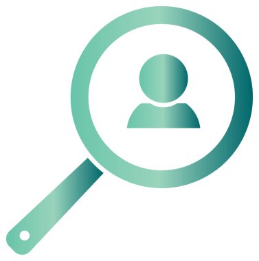 Büyüteçin basit ve minimalist vektör simgesi