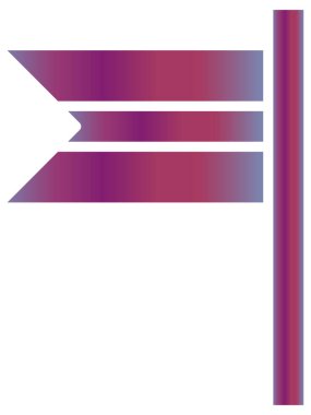 Kurdeleli bir pankartın vektör illüstrasyonu