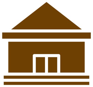 Beyazın üzerine basit ve minimalist vektör simgesi