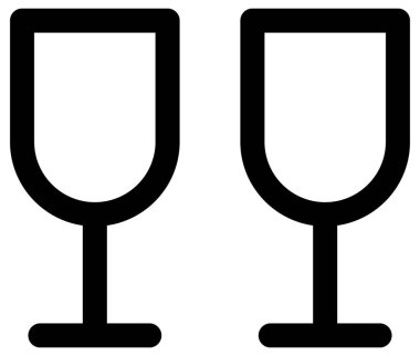 şarap kadehleri vektör simgesi