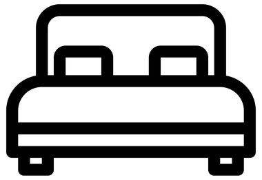 Otel düz vektör simgesi.