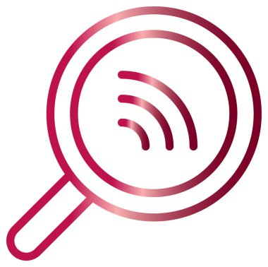 Büyüteçin basit ve minimalist vektör simgesi