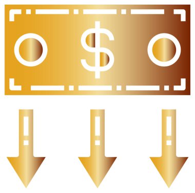 Dolar simgesi vektör illüstrasyonu 