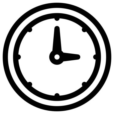 Saat simgesi, vektör illüstrasyonu. düz tasarım biçimi