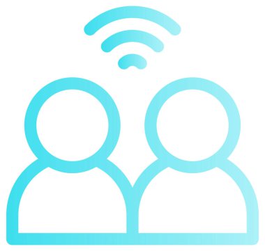 Sosyal ağ simgesi, vektör illüstrasyonu