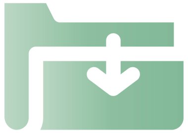 Kutu vektör simgesi indir. biçim iki renkli düz sembol, yumuşak mavi ve beyaz renkler, yuvarlak açılar,