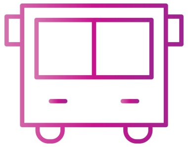 Tren Düz Vektör Simgesi