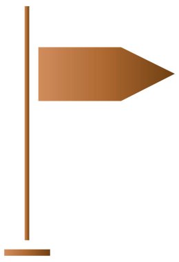 kahverengi renk ok sağ simgesi beyaz arkaplanda izole