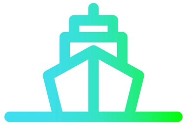 Taşıyıcı taşıyıcı vektör simgesi. biçim iki renkli düz sembol, yumuşak mavi renkler, yuvarlak açılar, beyaz arkaplan