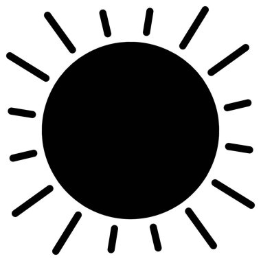 Güneş Simgesi Vektör illüstrasyonu