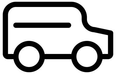 Beyazın üzerine basit ve minimalist vektör simgesi