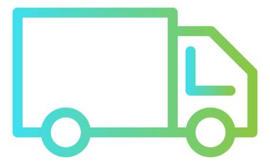 Bir kamyon simgesinin vektör çizimi