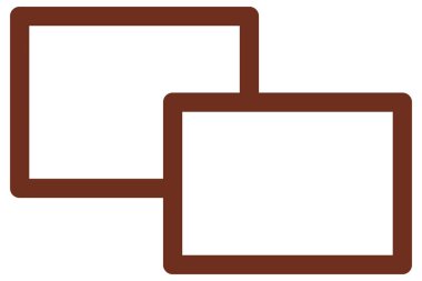 Beyazın üzerine basit ve minimalist vektör simgesi