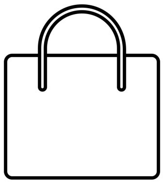 Torbanın beyaz üzerine izole edilmiş vektör simgesi