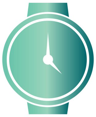 Saatin basit ve minimalist vektör simgesi