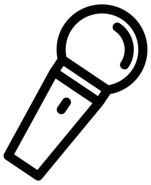 Beyaz arkaplanda mikrofon vektör simgesi