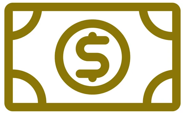 Ikona Wektora Banknotów Dolarowych Styl Jest Dwukolorowy Płaski Symbol Miękkie — Wektor stockowy
