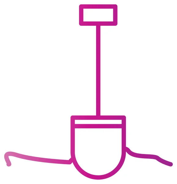 Vektor Illustration Von Rosa Schaufel Symbol — Stockvektor