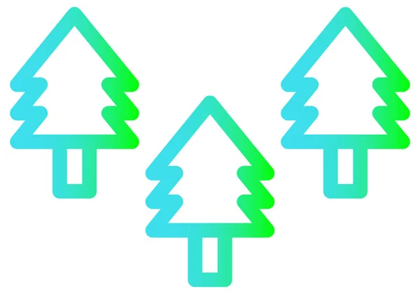 Ikona Stromu Plochém Stylu Izolované Bílém Pozadí — Stockový vektor