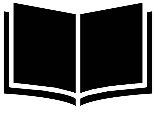 Icono Vectorial Del Libro Aislado Blanco — Vector de stock