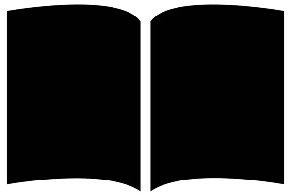 Icono Vectorial Del Libro Aislado Blanco — Vector de stock